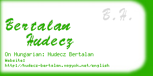 bertalan hudecz business card